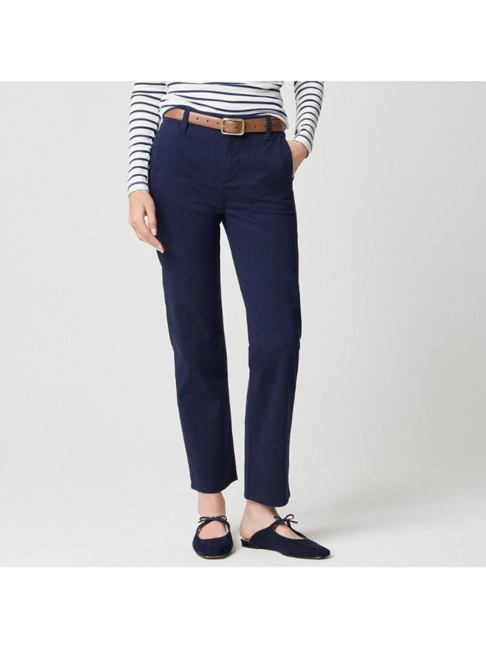 J. Crew Factory Tall Everyday Chino Pant Size 2 Tall Navy Blue Preppy Academia